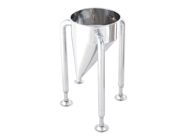 Evaluation equipment eccentric stainless steel hopper