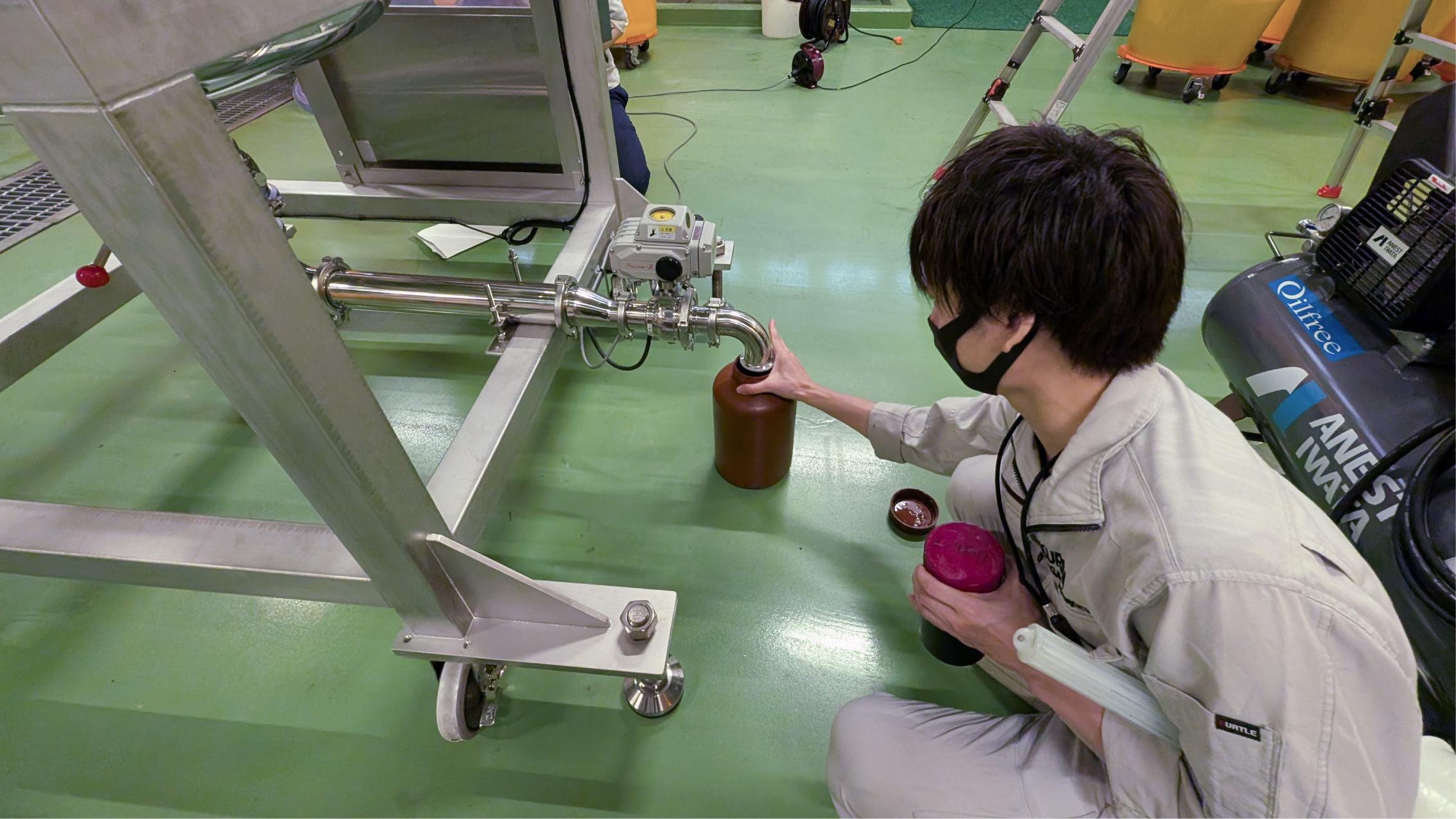 Filling with the motorized two-way ball valve