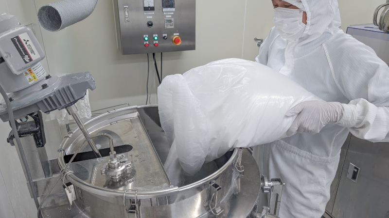 Production using the temperature-controlled tank