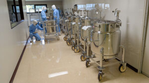 Sanitary agitator tank installation site