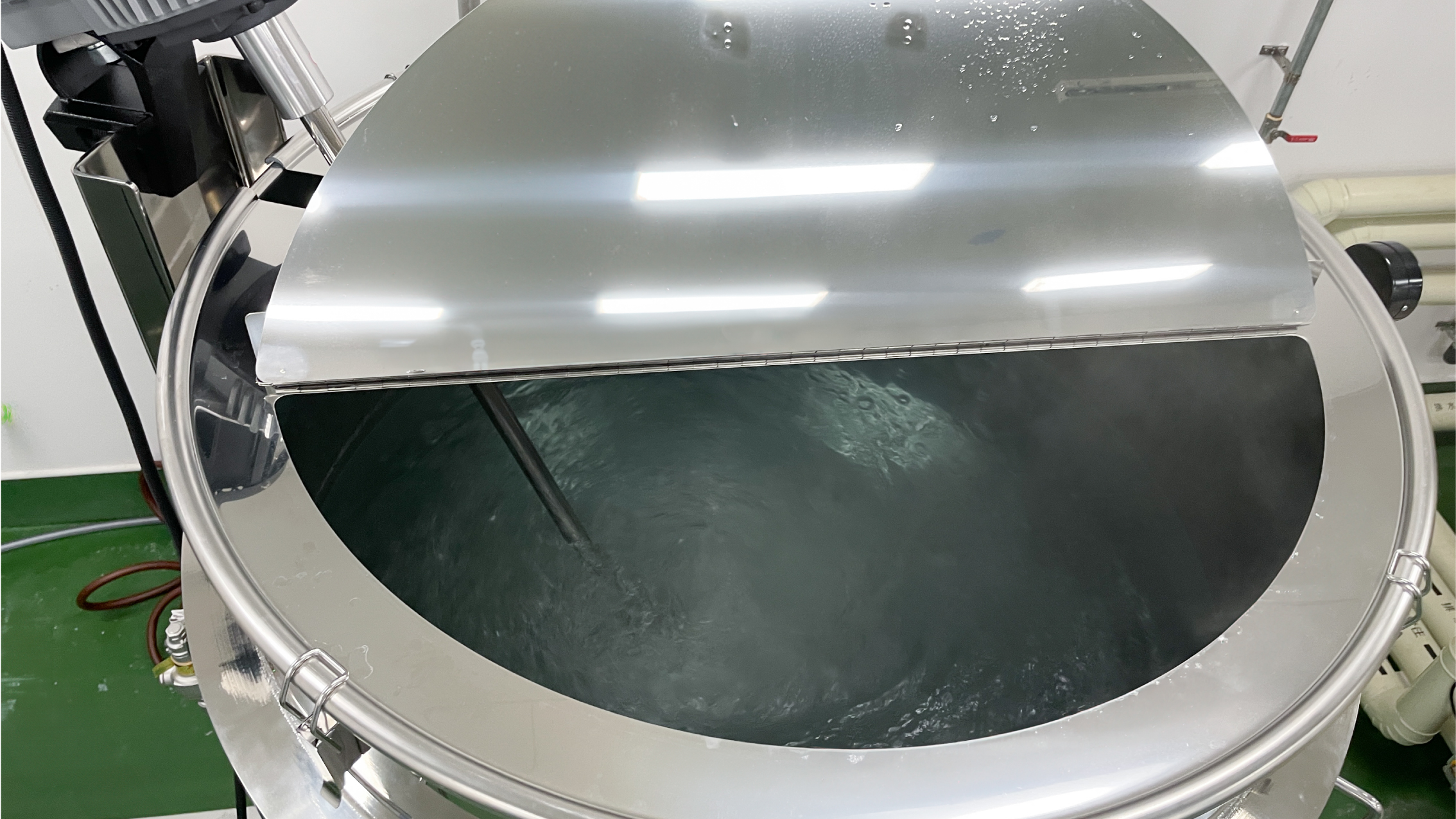 Inside the tank during testing